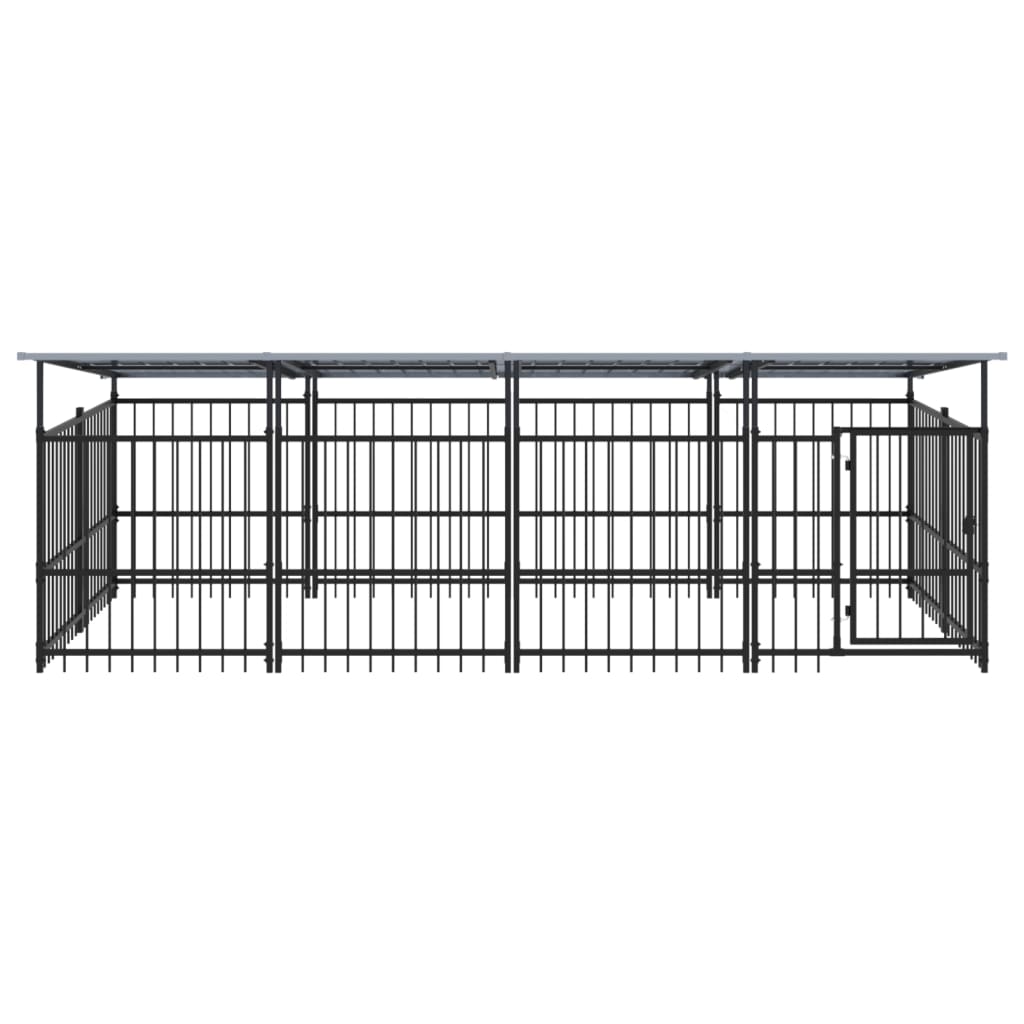 Acél kültéri kutyakennel tetővel 7,51 m² - Image 3