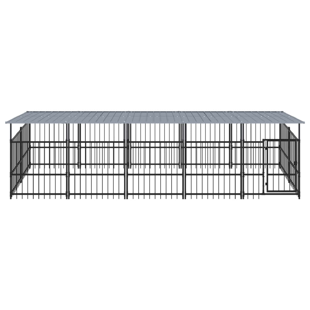 Acél kültéri kutyakennel tetővel 9,38 m² - Image 3