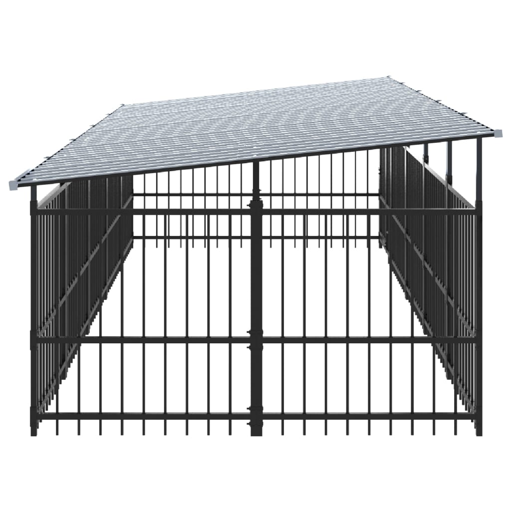 Acél kültéri kutyakennel tetővel 9,38 m² - Image 5