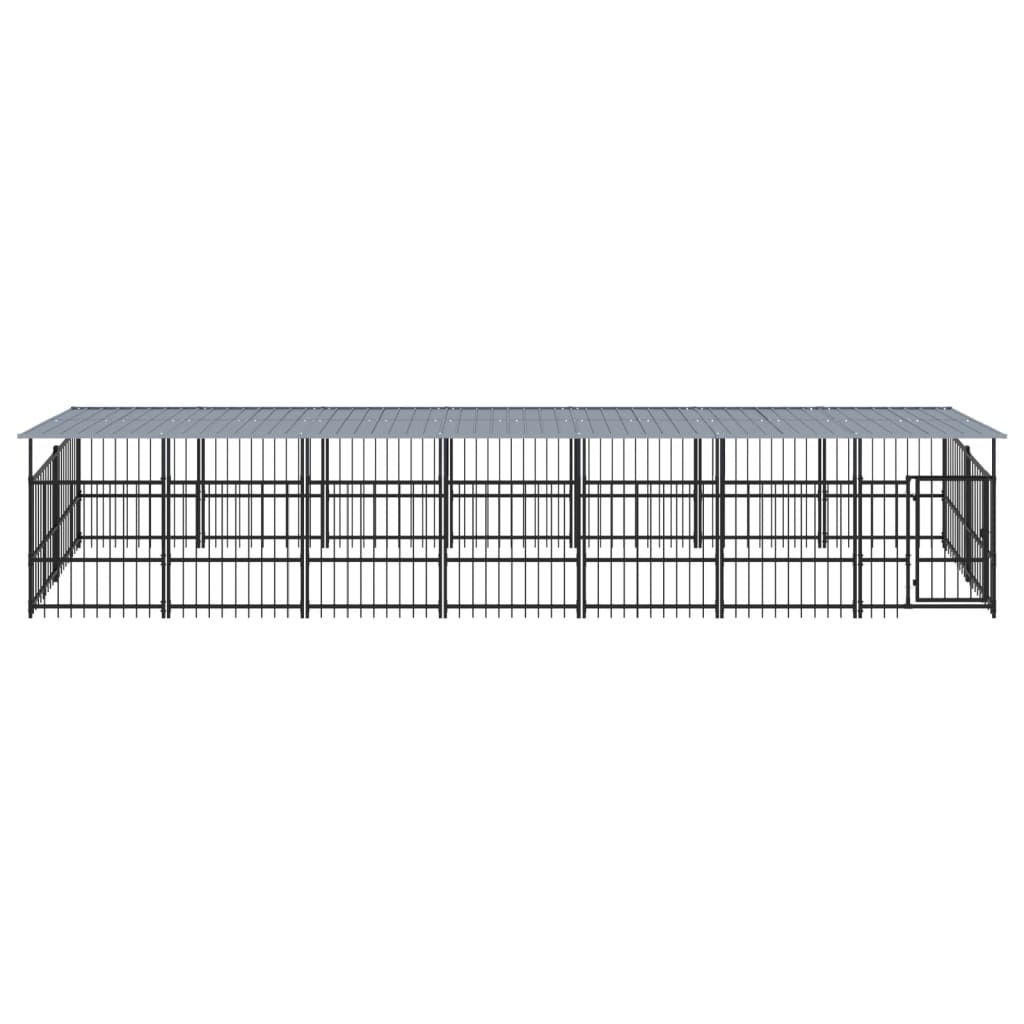 Acél kültéri kutyakennel tetővel 13,14 m² - Image 3