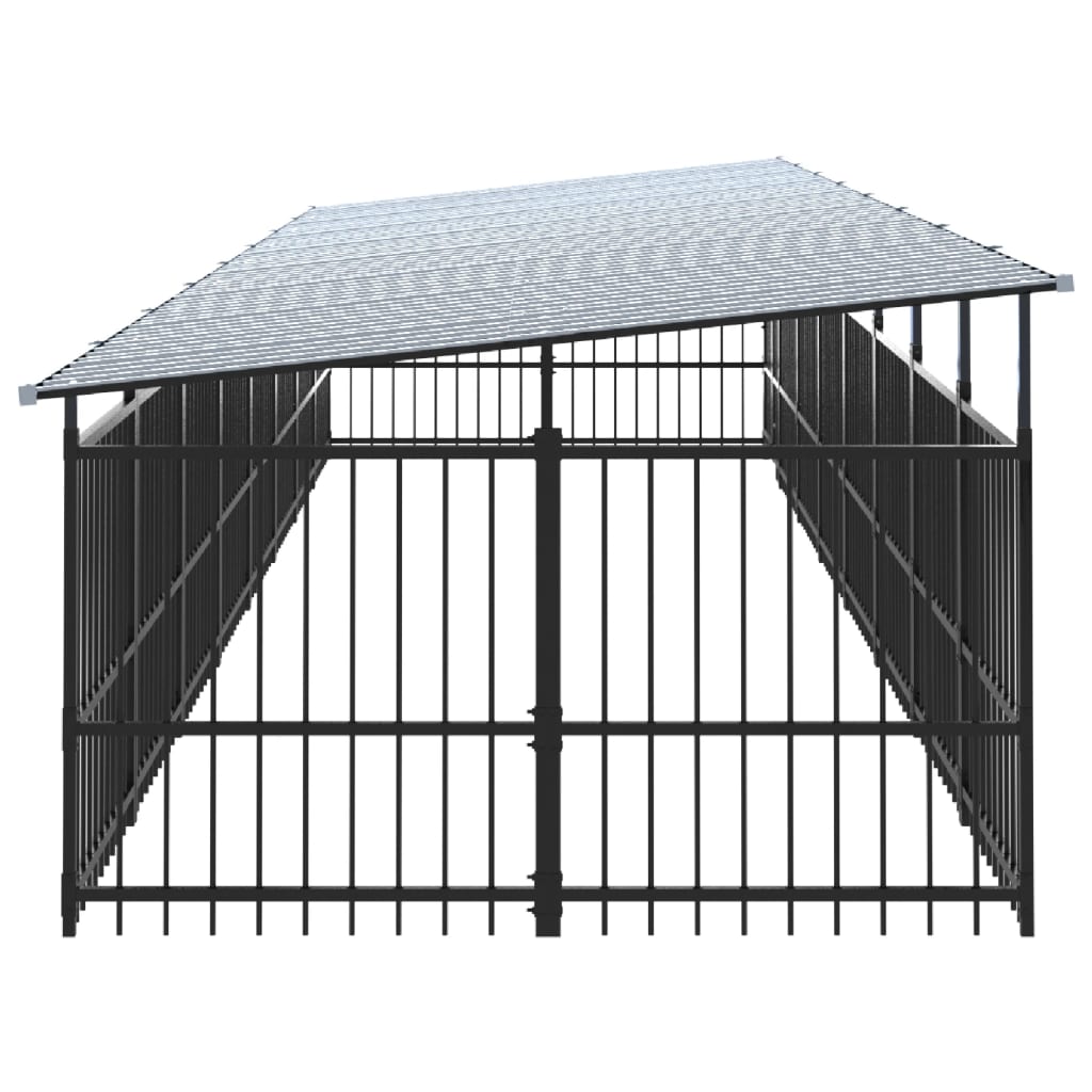 Acél kültéri kutyakennel tetővel 15,02 m² - Image 5