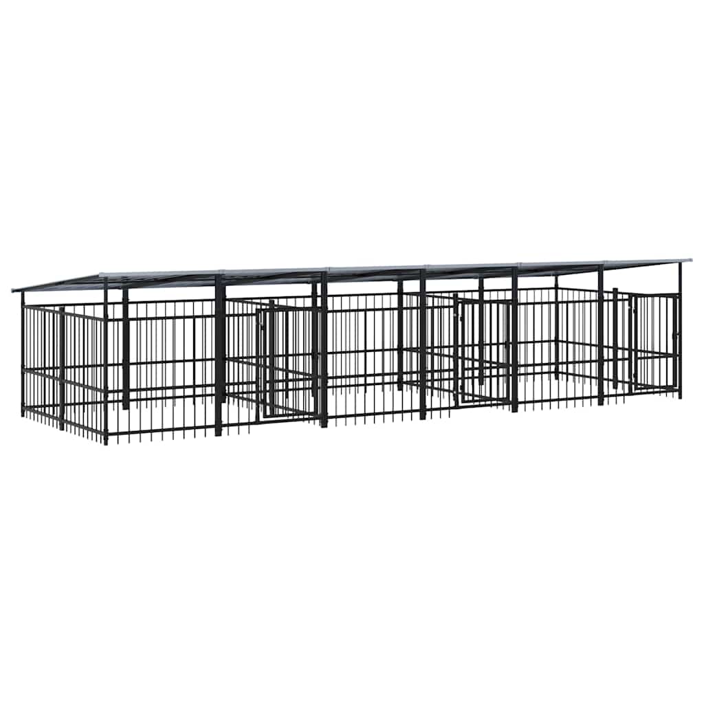Acél kültéri kutyakennel tetővel 11,26 m² - Image 2