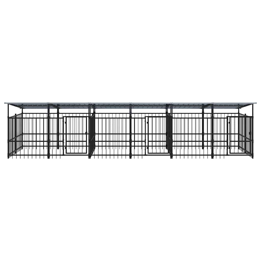 Acél kültéri kutyakennel tetővel 11,26 m² - Image 3