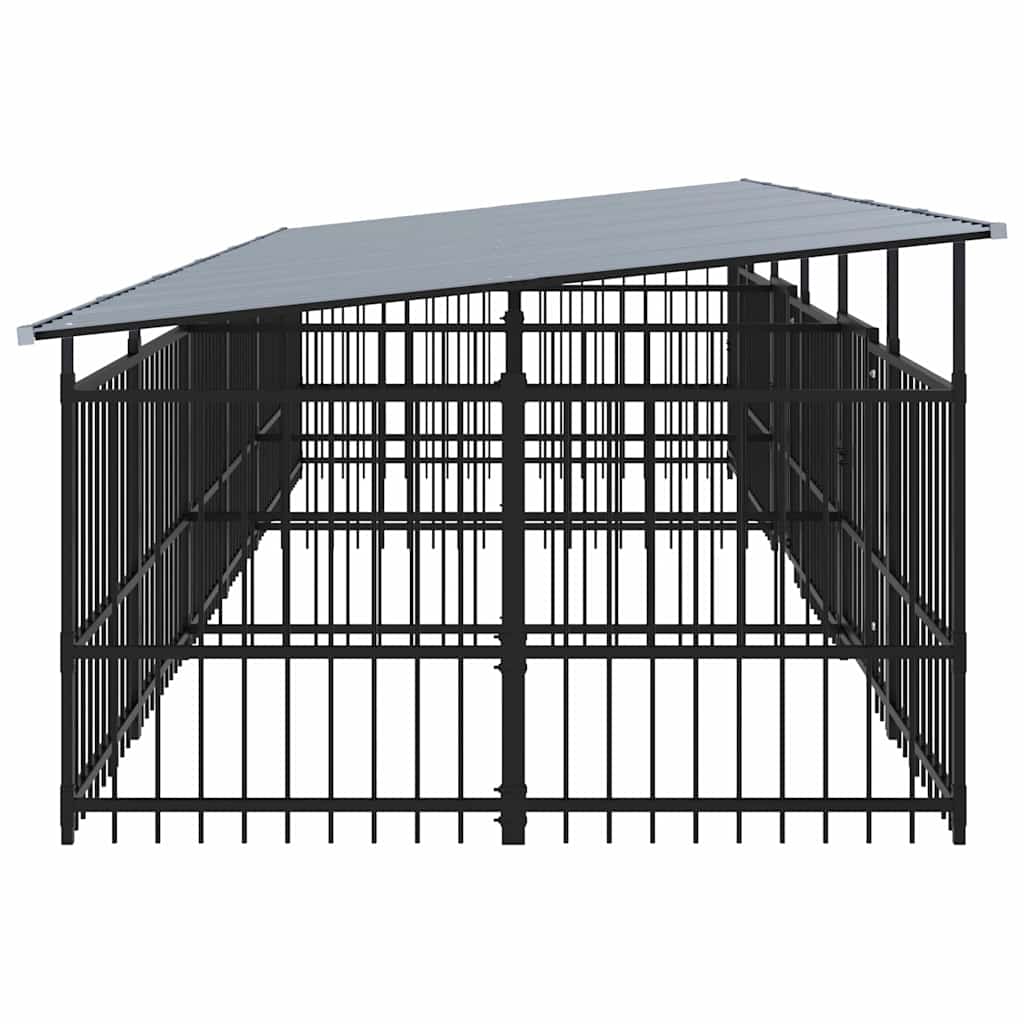 Acél kültéri kutyakennel tetővel 11,26 m² - Image 4