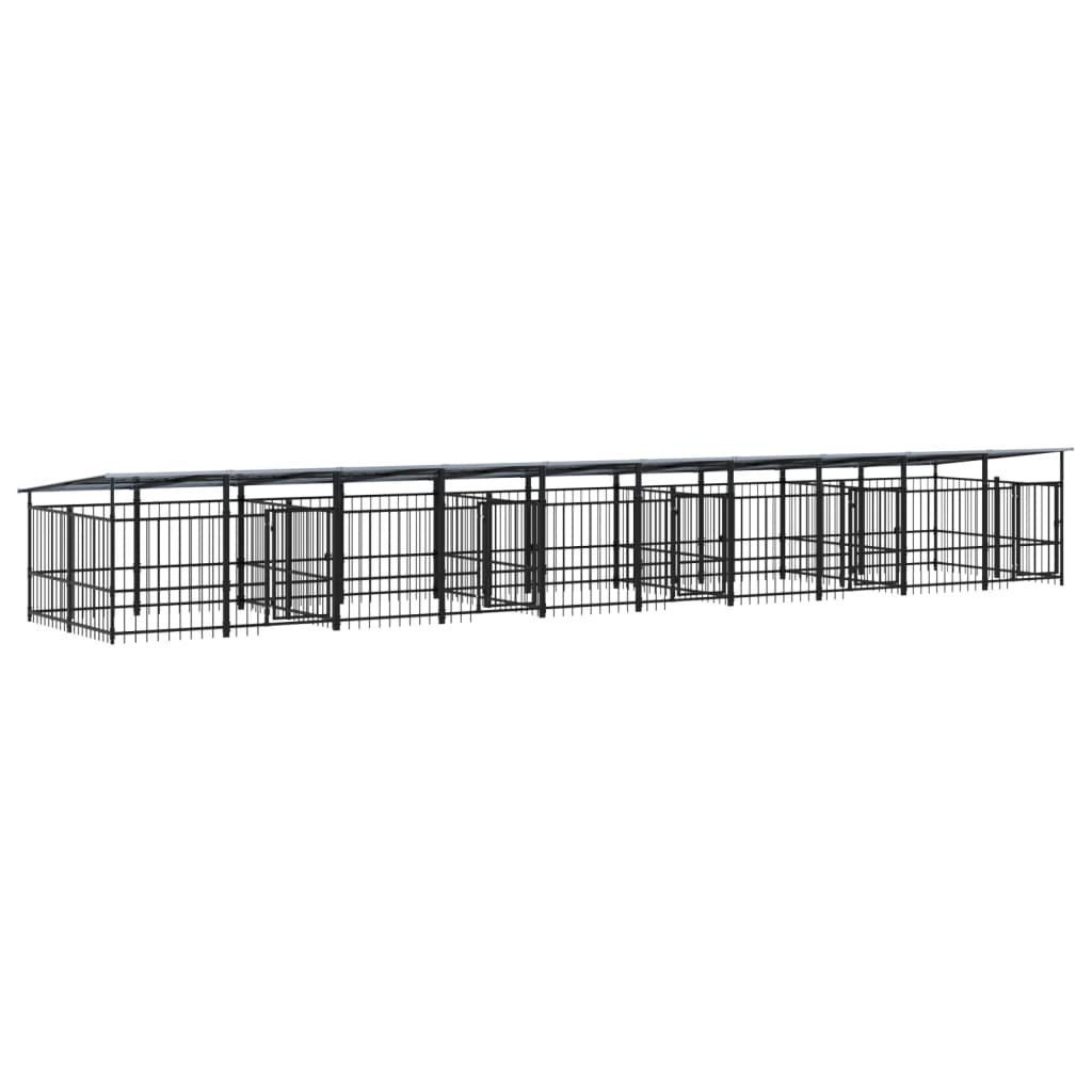 Acél kültéri kutyakennel tetővel 18,77 m² - Image 2