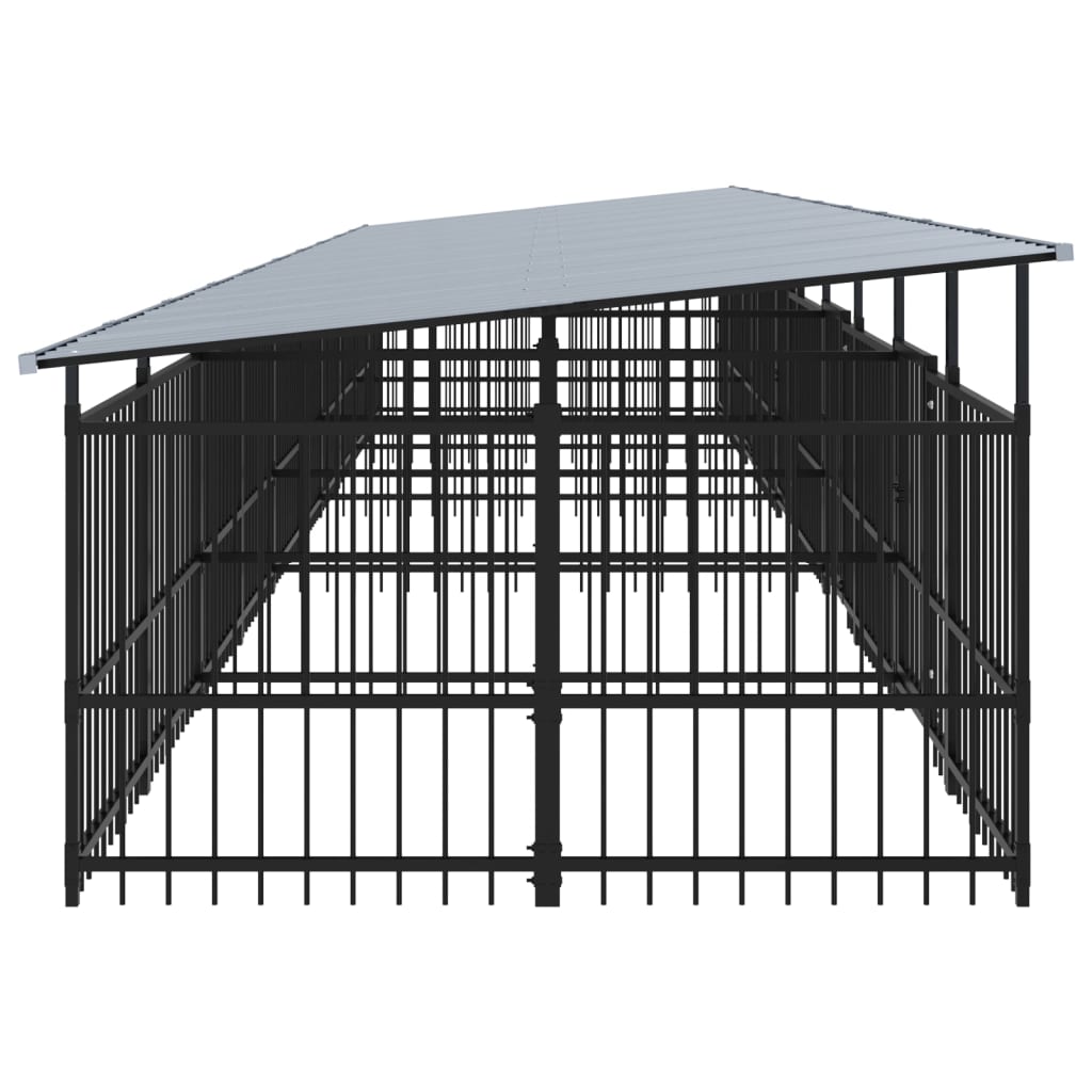 Acél kültéri kutyakennel tetővel 18,77 m² - Image 4