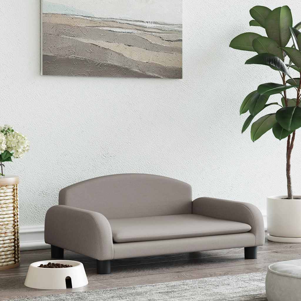 Tópszínű szövet kutyaágy 70 x 45 x 30 cm