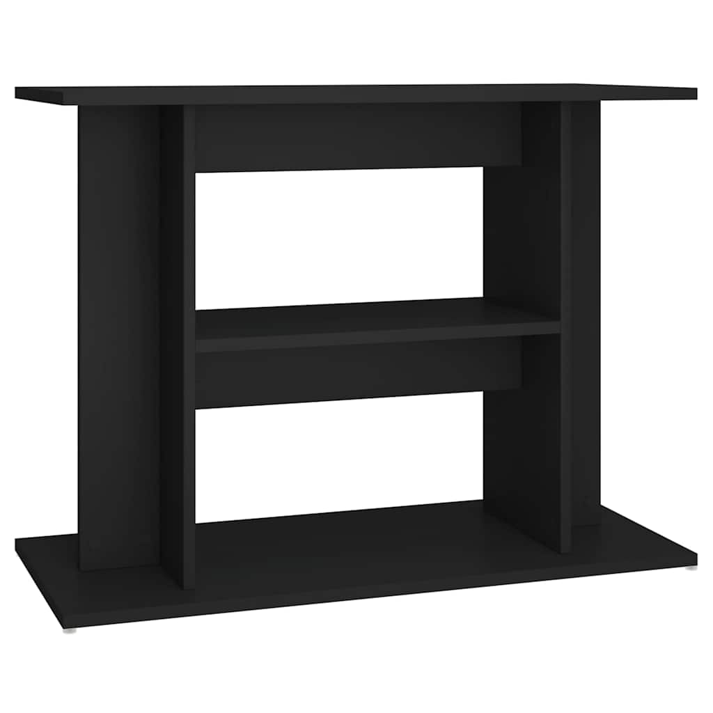 Fekete szerelt fa akváriumi állvány 80x35x60 cm - Image 2