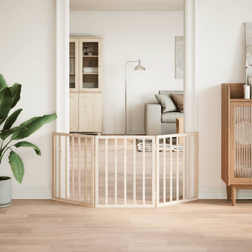Összecsukható kutyakapu 3 panelből, 150 cm, nyárfa - Image 3