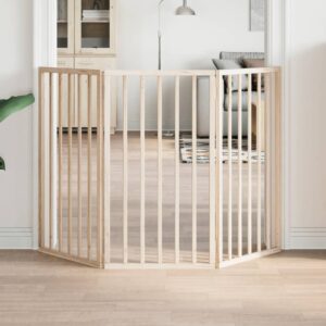 Összecsukható kutyakapu 3 panelből, 150 cm, nyárfa