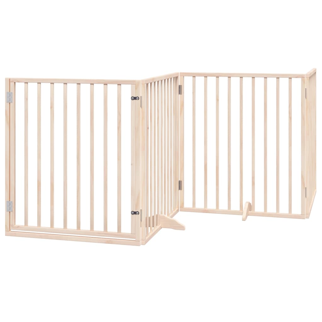 Nyárfa 4 paneles összecsukható kutyakapu ajtóval 320 cm - Image 2