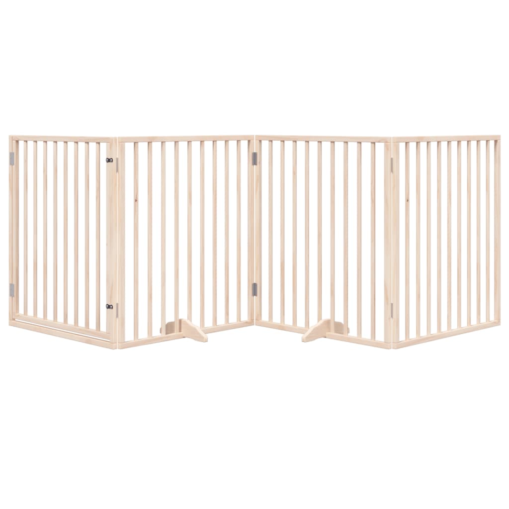Nyárfa 4 paneles összecsukható kutyakapu ajtóval 320 cm - Image 3