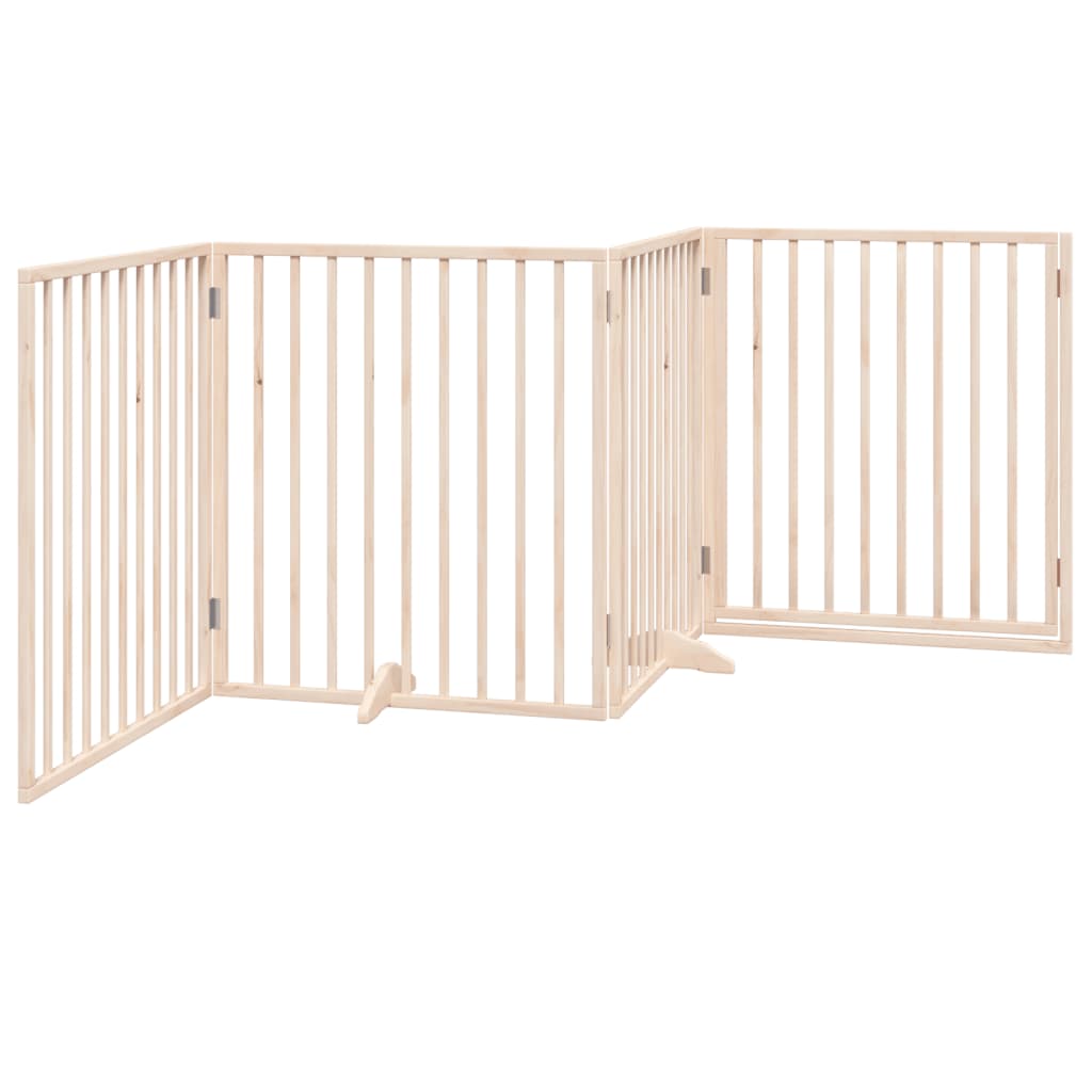 Nyárfa 4 paneles összecsukható kutyakapu ajtóval 320 cm - Image 5