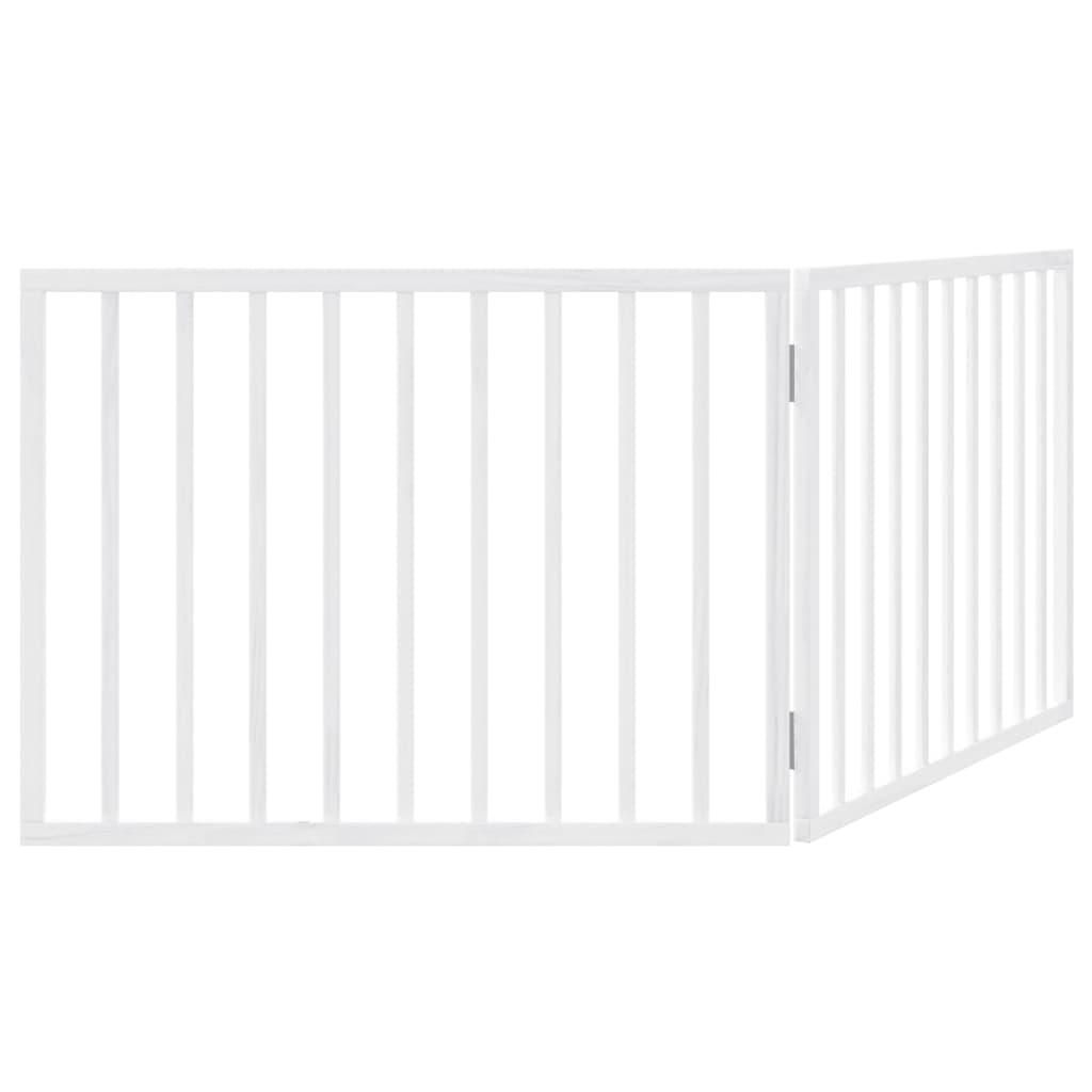 Összecsukható, 2 paneles, fehér nyárfa kutyakapu 160 cm - Image 5