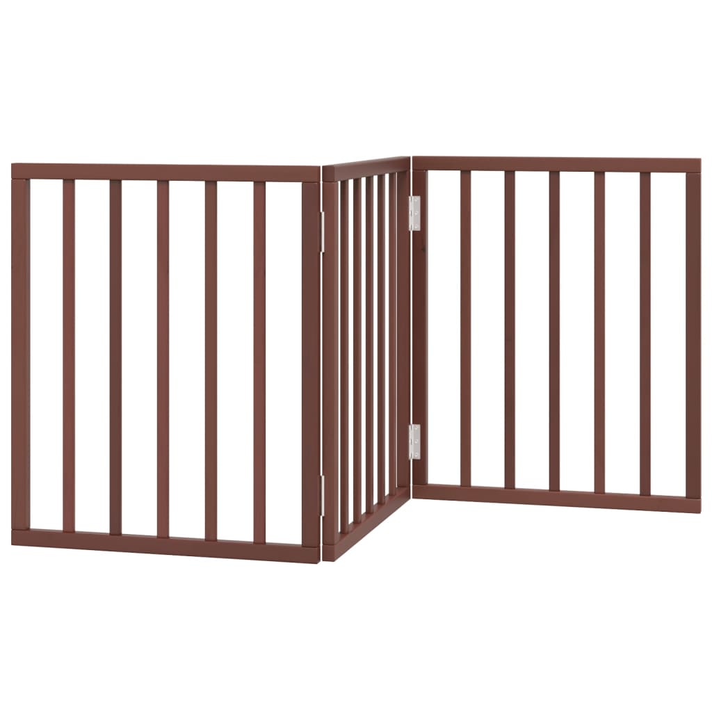 Barna nyárfa 3 paneles összecsukható kutyakapu 150 cm - Image 2