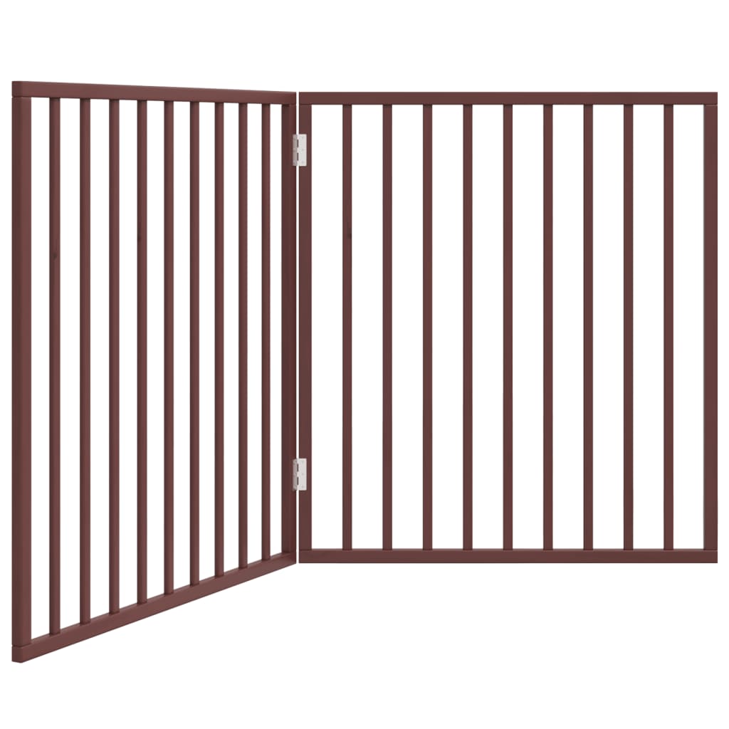 Barna nyárfa 2 paneles összecsukható kutyakapu 160 cm - Image 2