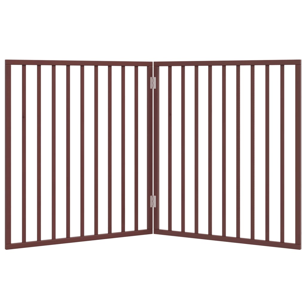 Barna nyárfa 2 paneles összecsukható kutyakapu 160 cm - Image 4