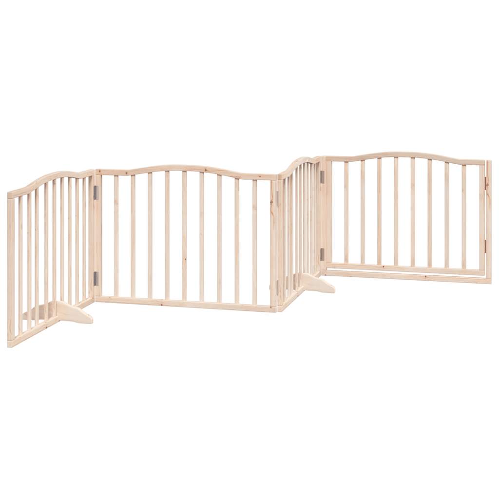 Nyárfa 4 paneles összecsukható kutyakapu ajtóval 320 cm - Image 5