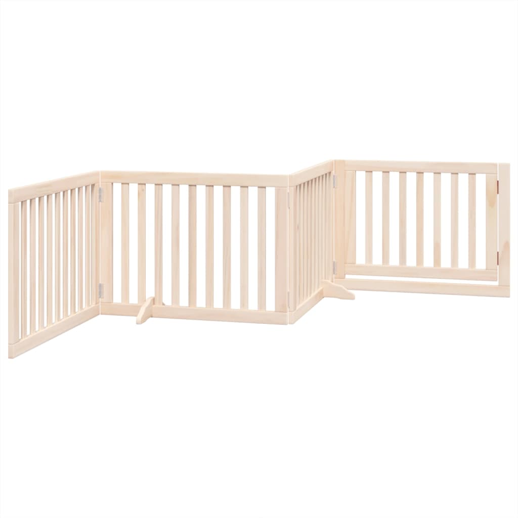 Nyárfa kutyakapu összecsukható ajtóval, 4 panellel, 320 cm - Image 5