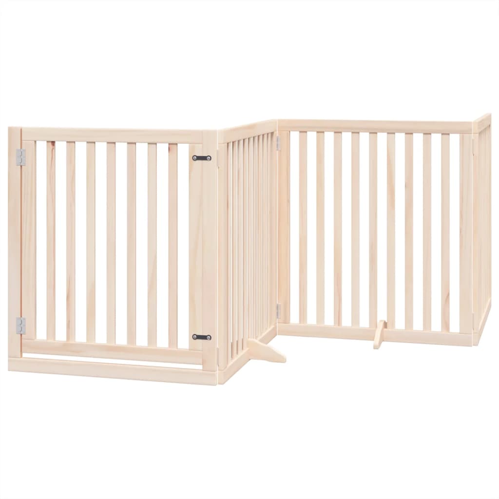 Nyárfa 4 paneles összecsukható kutyakapu ajtóval 320 cm - Image 2