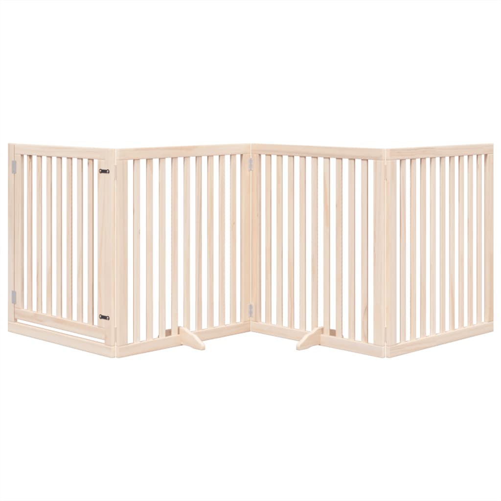 Nyárfa 4 paneles összecsukható kutyakapu ajtóval 320 cm - Image 3