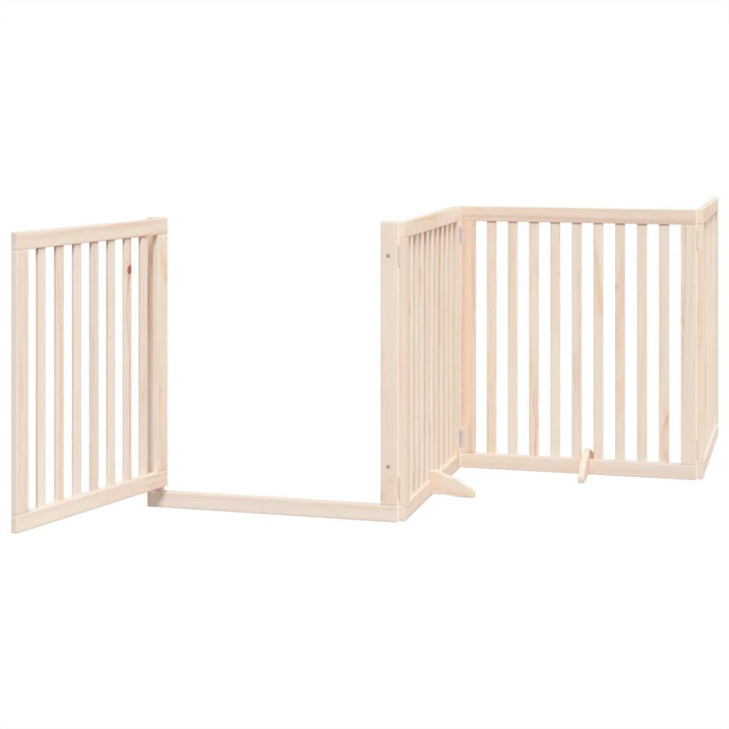 Nyárfa 4 paneles összecsukható kutyakapu ajtóval 320 cm - Image 4