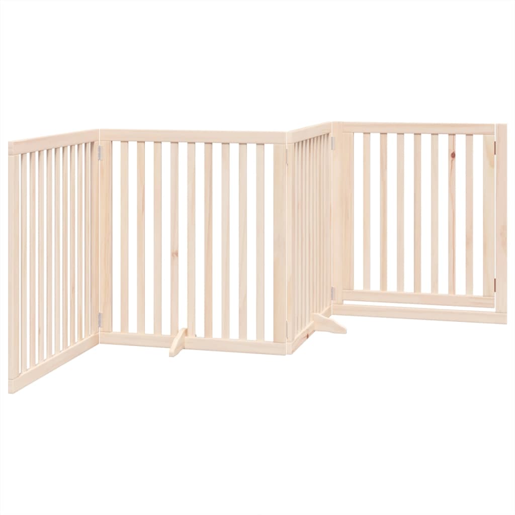 Nyárfa 4 paneles összecsukható kutyakapu ajtóval 320 cm - Image 5