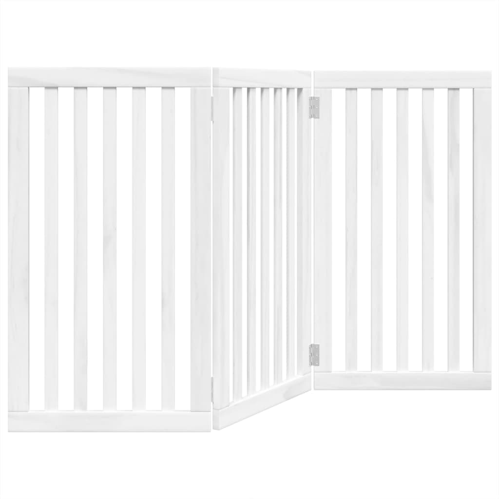 Fehér nyárfa 3 paneles összecsukható kutyakapu 150 cm - Image 2