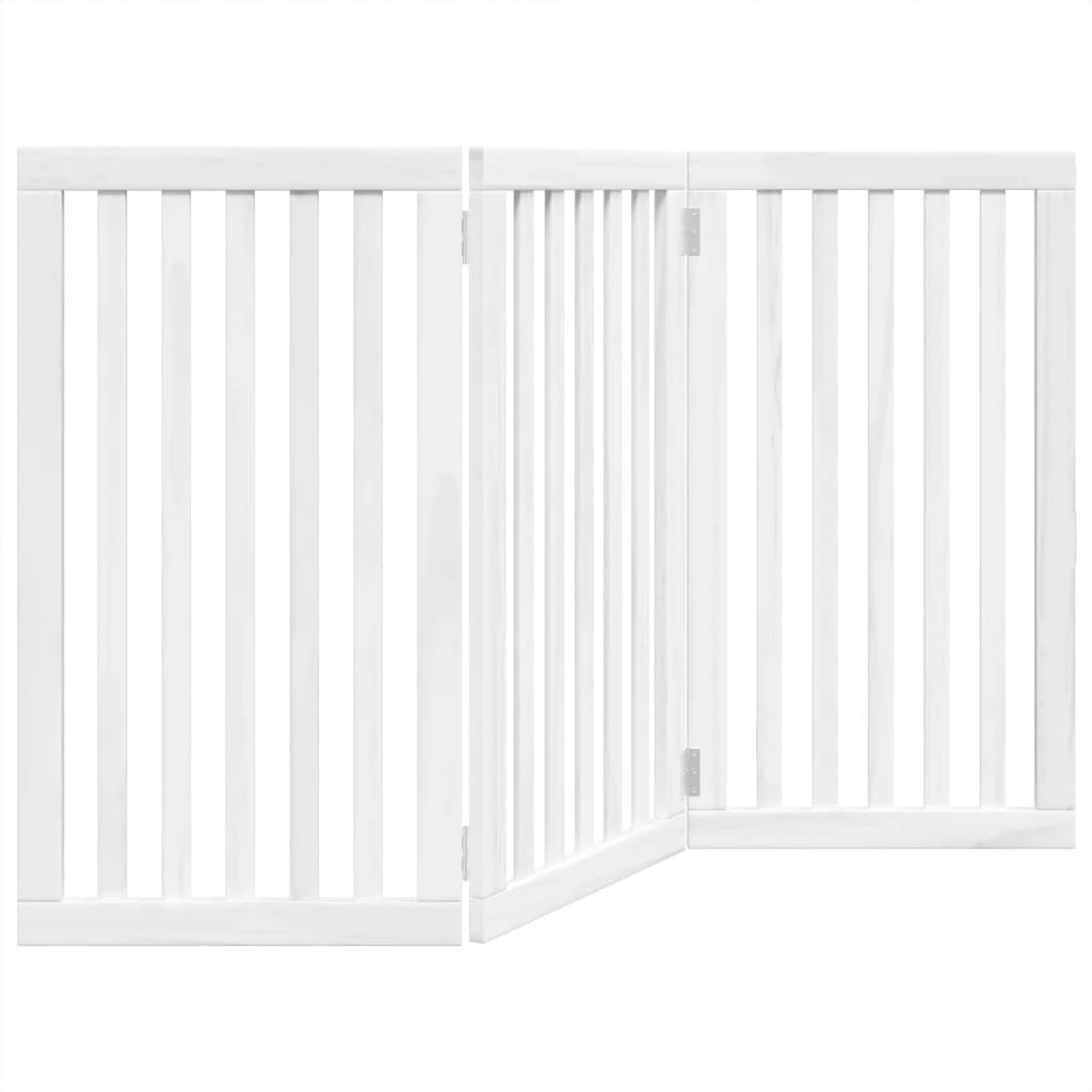 Fehér nyárfa 3 paneles összecsukható kutyakapu 150 cm - Image 5