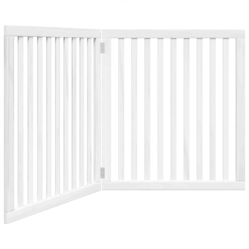 Fehér nyárfa 2 paneles összecsukható kutyakapu 160 cm - Image 2