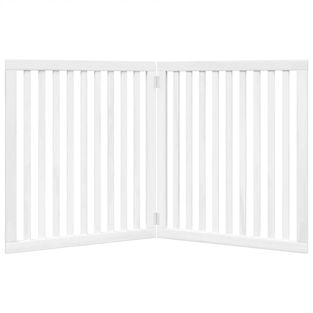 Fehér nyárfa 2 paneles összecsukható kutyakapu 160 cm - Image 4