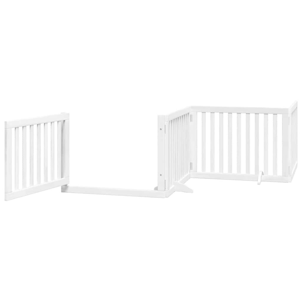 Fehér nyárfa 12 paneles összecsukható kutyakapu ajtóval 960 cm - Image 4