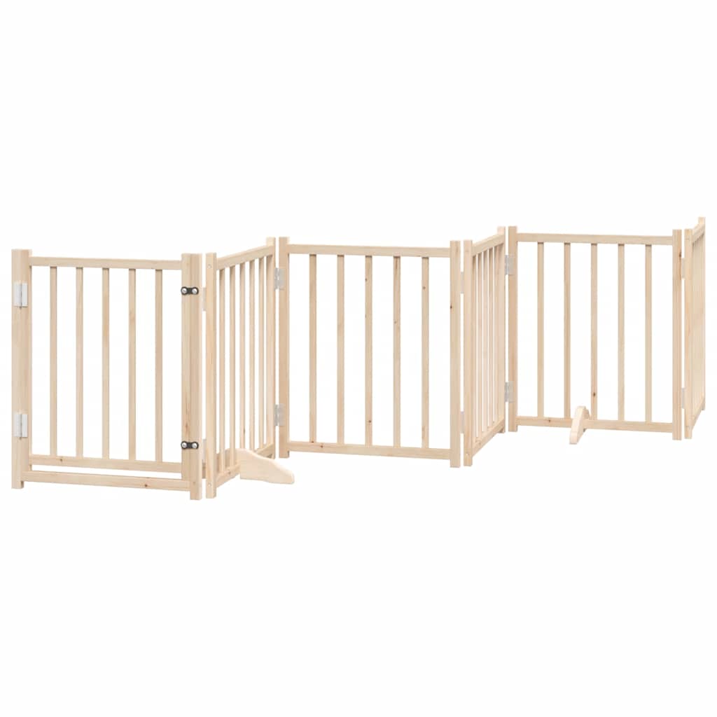 Nyárfa 9 paneles összecsukható kutyakapu ajtóval 450 cm - Image 4