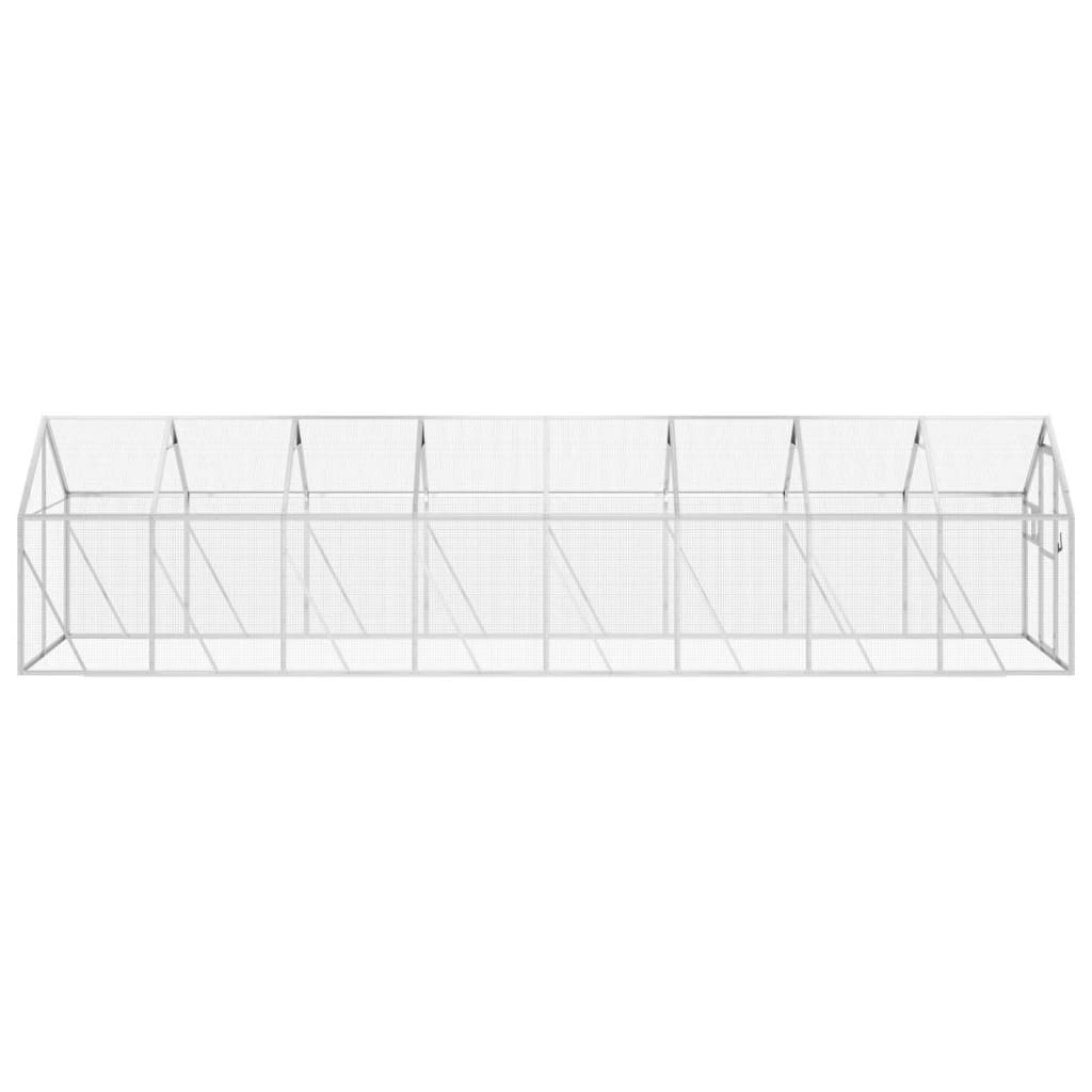 Ezüstszínű alumínium madárház 1,79 x 8 x 1,85m - Image 5