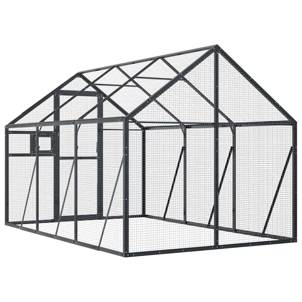 Antracit alumínium madárház 1,79 x 3 x 1,85 m - Image 4