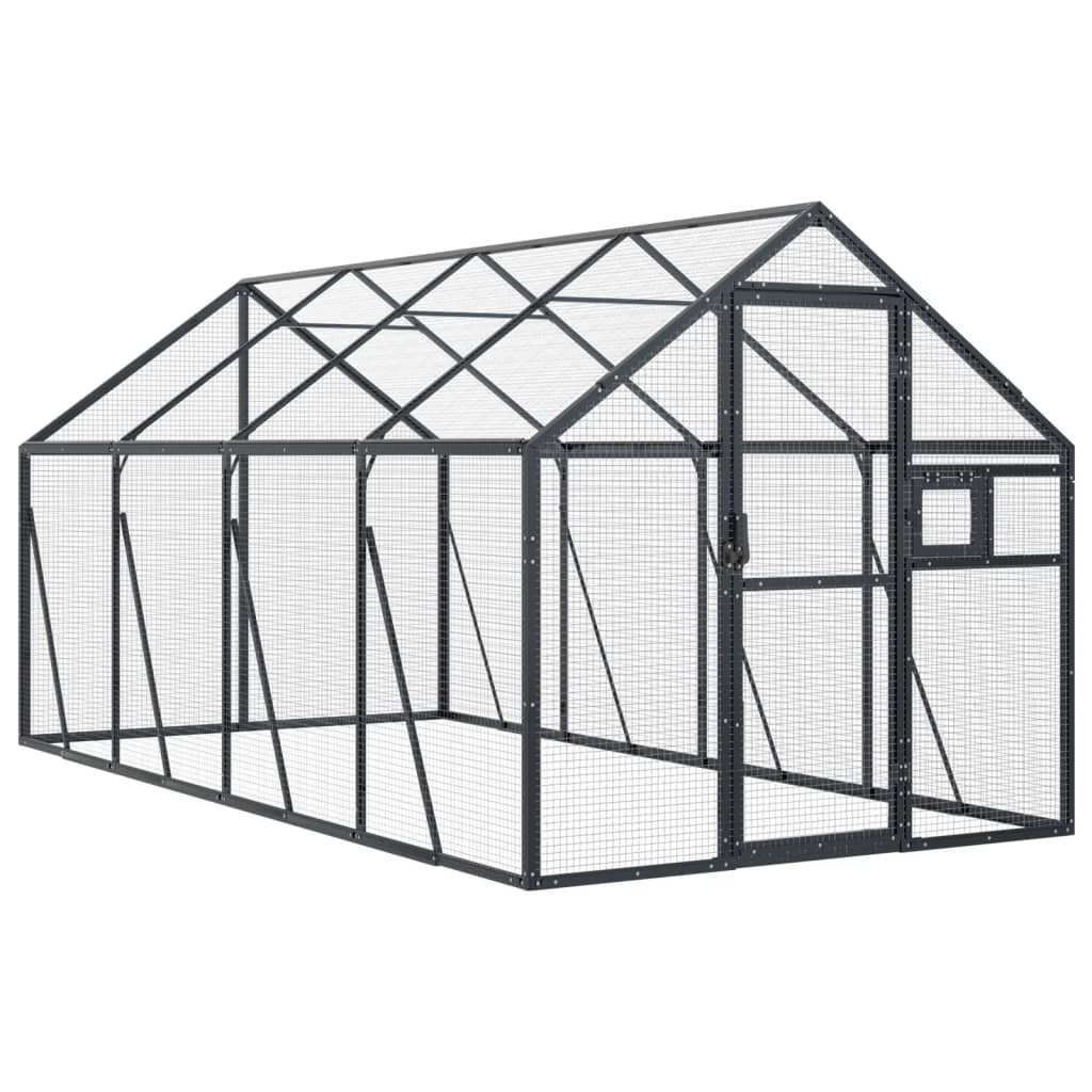 Antracit alumínium madárház 1,79 x 4 x 1,85 m - Image 2