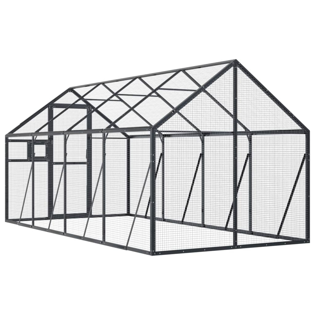 Antracit alumínium madárház 1,79 x 4 x 1,85 m - Image 4