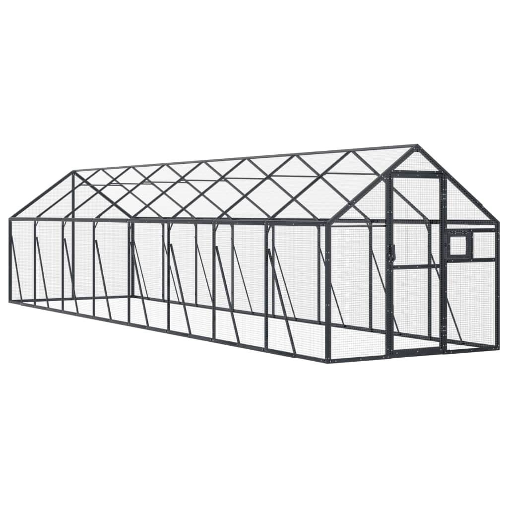 Antracit alumínium madárház 1,79 x 8 x 1,85 m - Image 2