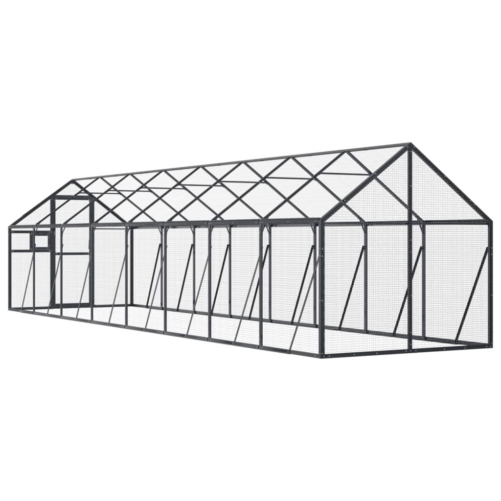 Antracit alumínium madárház 1,79 x 8 x 1,85 m - Image 4