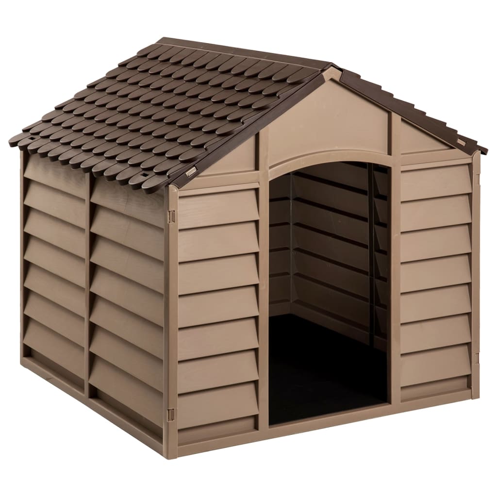 Barna polipropilén kutyaház 86x84x82 cm - Image 2