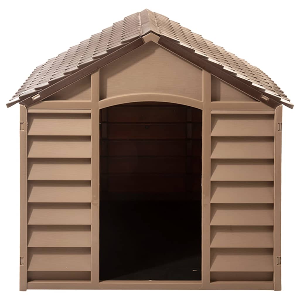 Barna polipropilén kutyaház 86x84x82 cm - Image 4