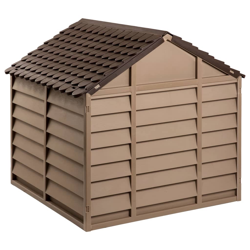 Barna polipropilén kutyaház 86x84x82 cm - Image 5