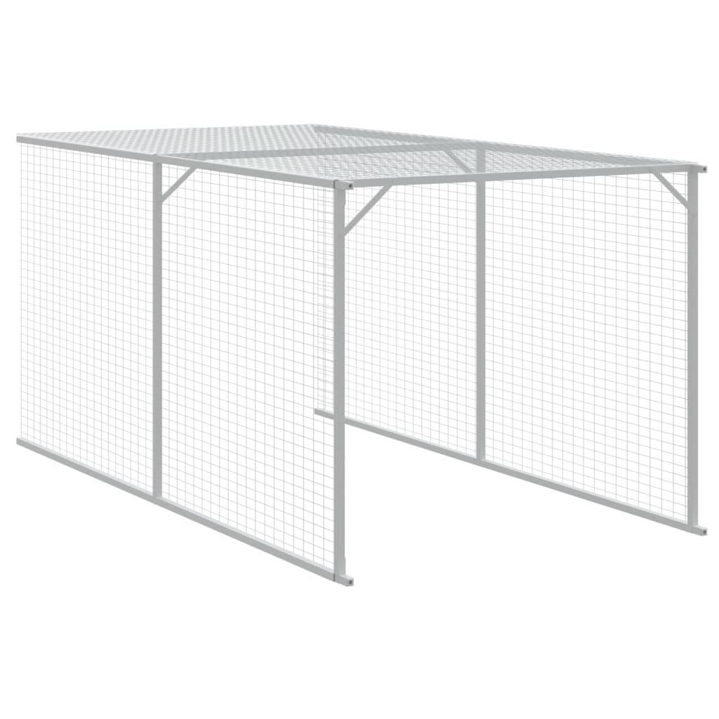 Antracitszürke horganyzott acél tyúkketrec 110x405x110 cm - Image 5