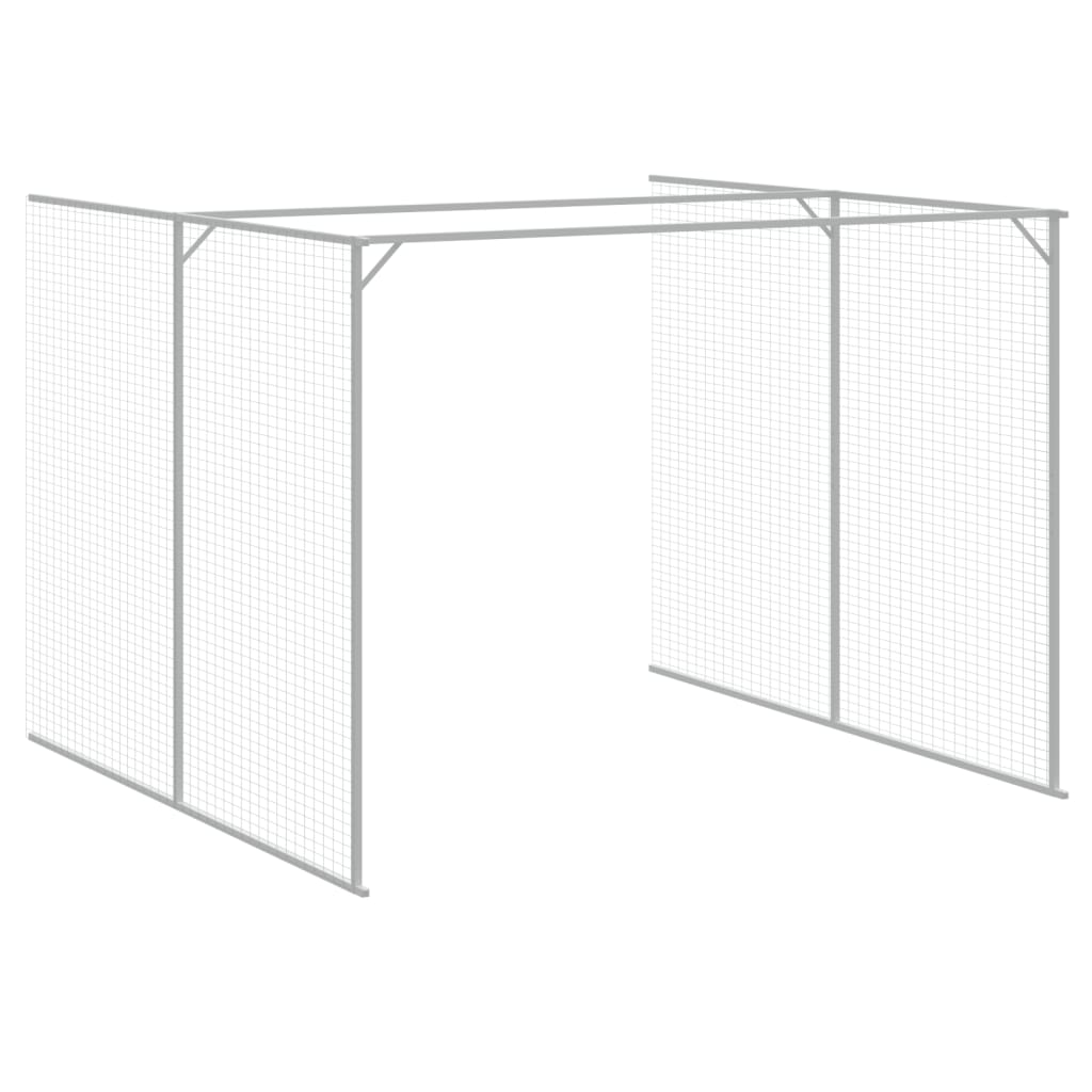 Antracitszürke horganyzott acél kutyakennel 214x661x181 cm - Image 5