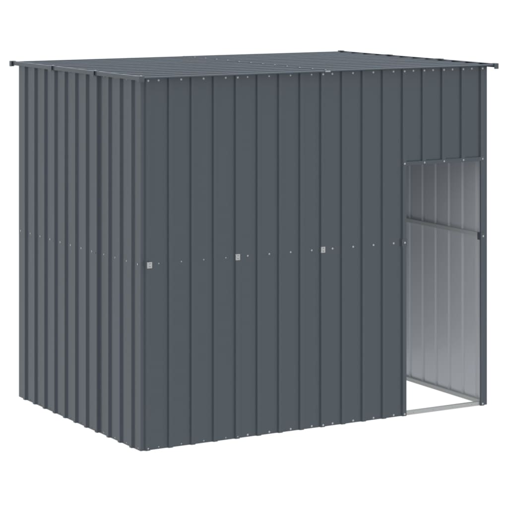 Antracitszürke horganyzott acél kutyakennel 214x1273x181 cm - Image 4