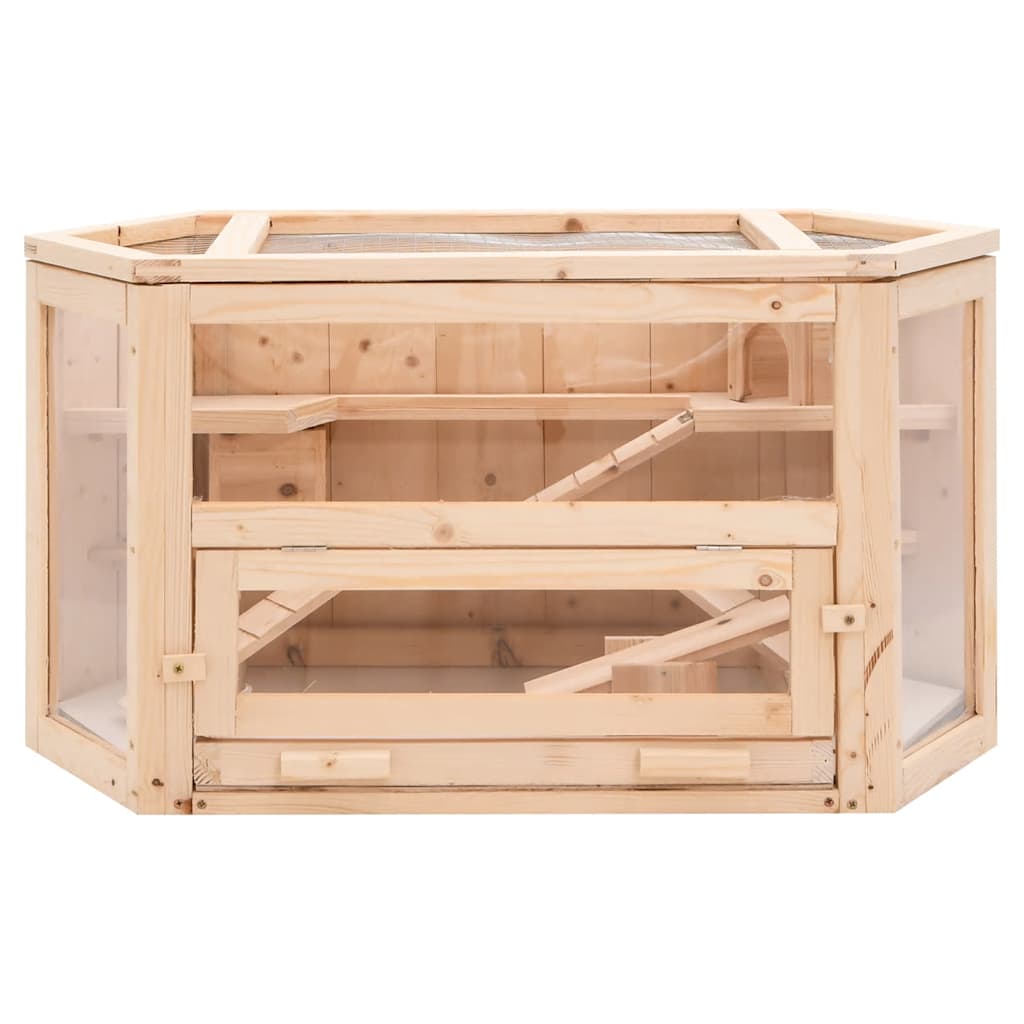 Tömör fenyőfa hörcsögketrec 80x40x43 cm - Image 4