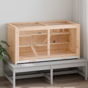 Tömör fenyőfa hörcsögketrec 89,5 x 45 x 45 cm