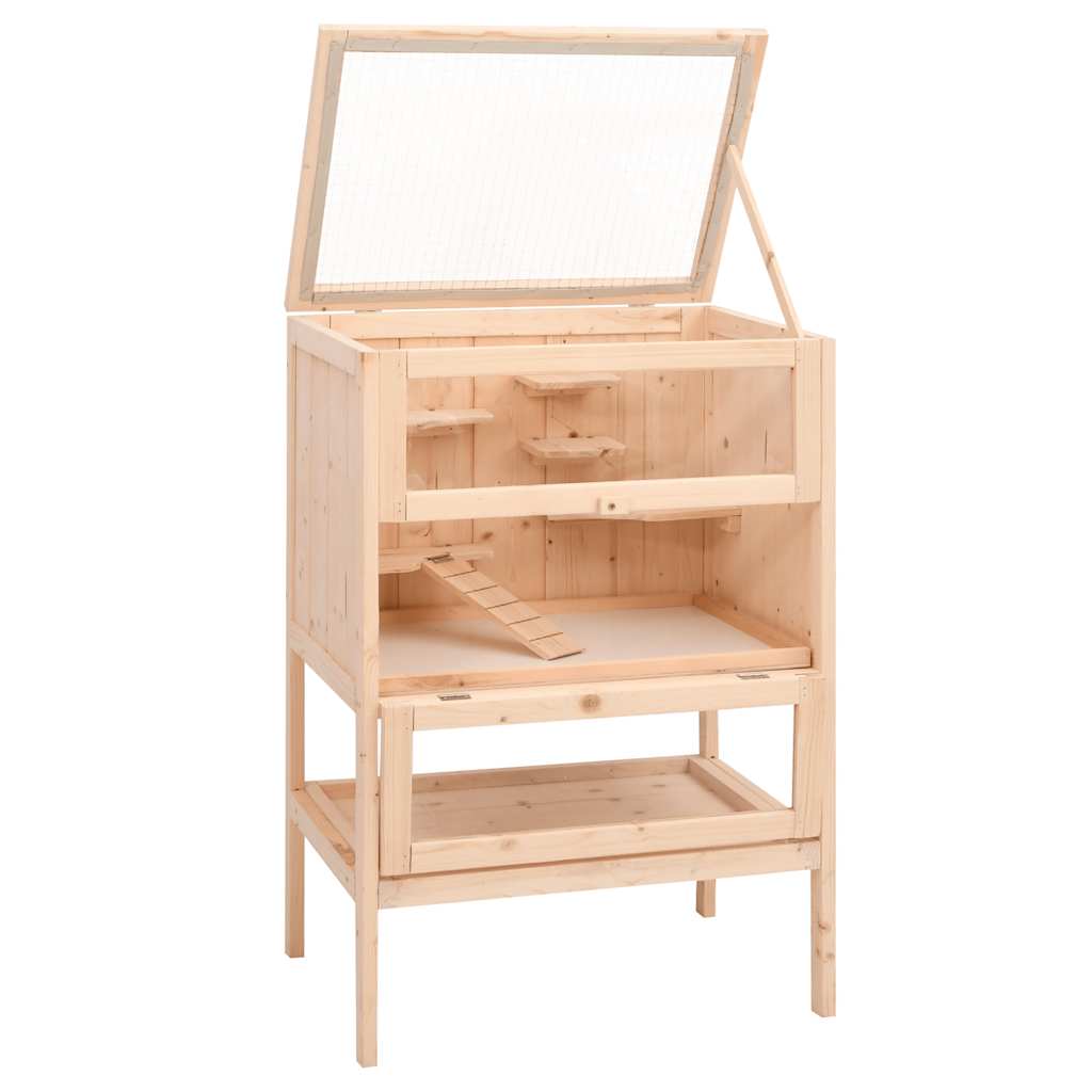 Tömör fenyőfa hörcsögketrec 55 x 40 x 80 cm - Image 3