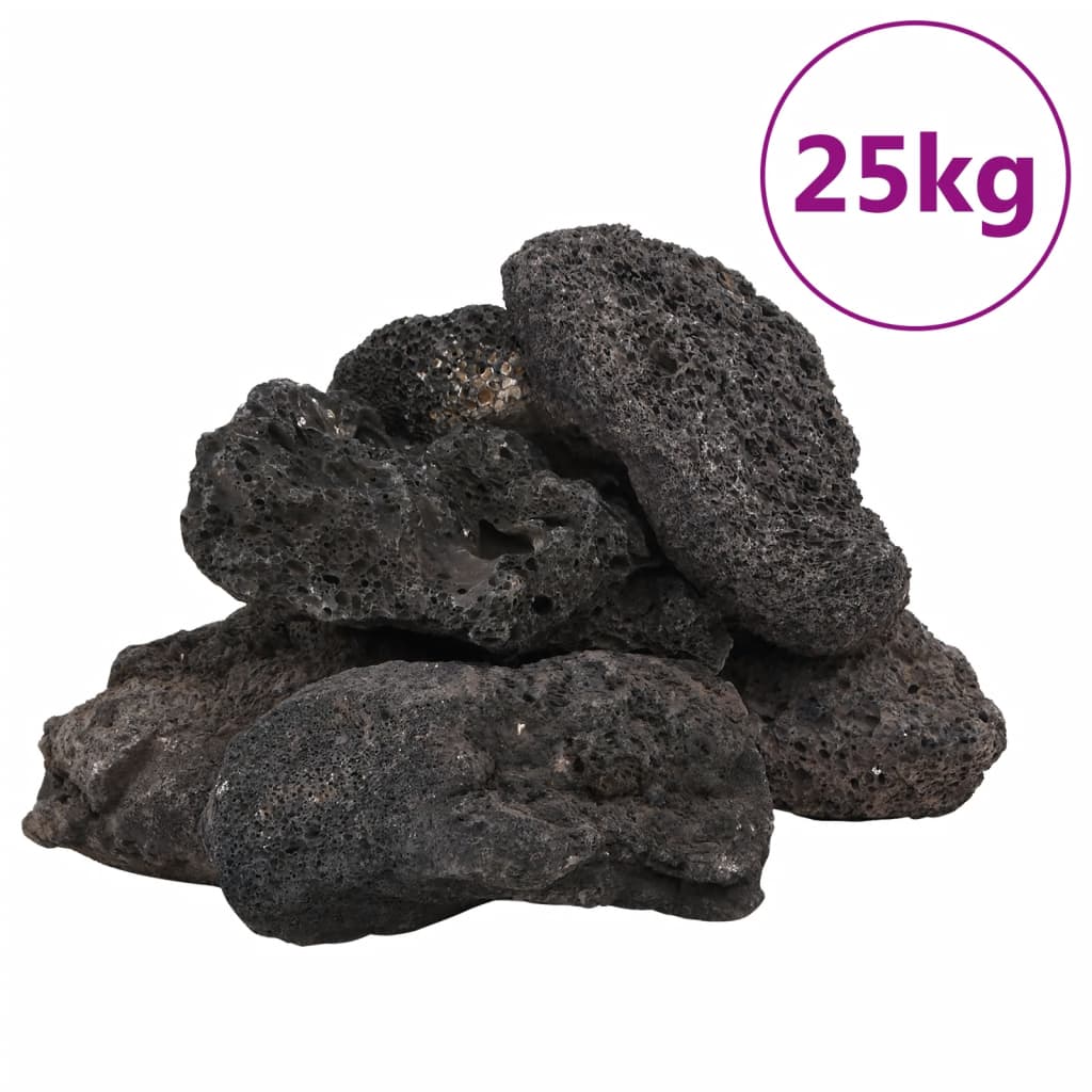 Fekete vulkanikus kőzetek 10-30 cm 25 kg - Image 2