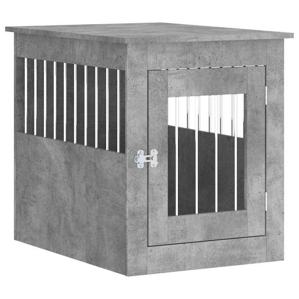 Betonszürke szerelt fa kutyaketrec 55 x 75 x 65 cm - Image 2